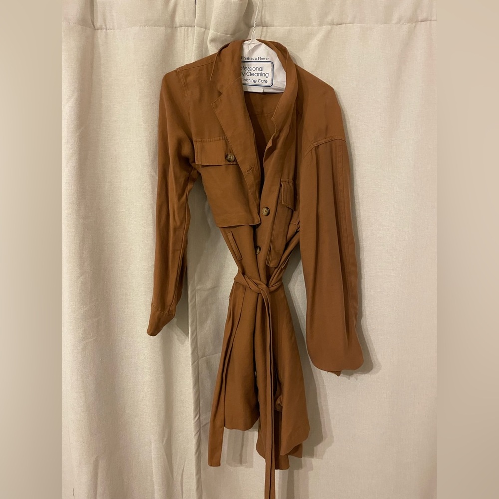 Anine Bing Brown Belted Dress